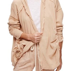 Free people get your gauze hooded cardigan